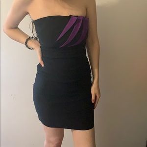 Strapless black dress